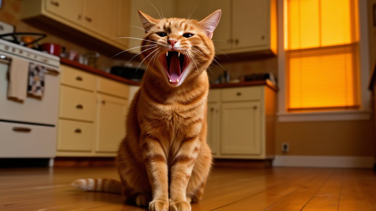 The three-second home check: a cat yawning wide enough to show gums that should be pink, not red or receding